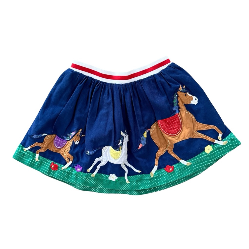 Mini Boden Navy Horse Applique Skirt size 4/5 - Picture 3 of 10